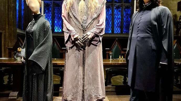 Costumes worn by actors featuring in the Harry Potter films at the Warner Bros Studio Tour