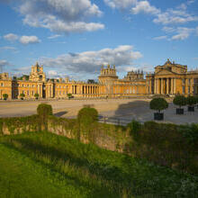 A west facing palace courtyard, bathed in sunshine