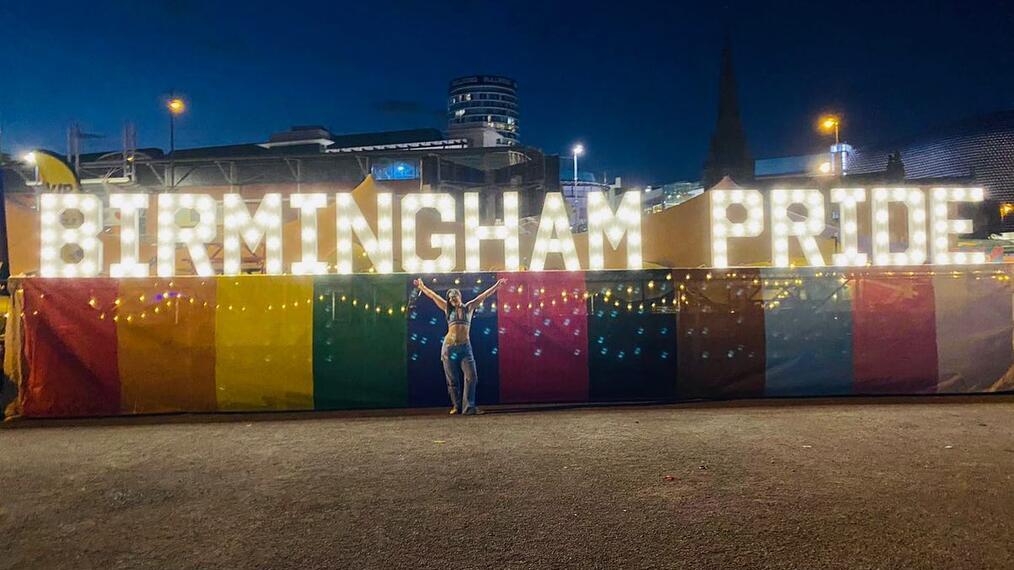 Nighttime light display, Birmingham Pride
