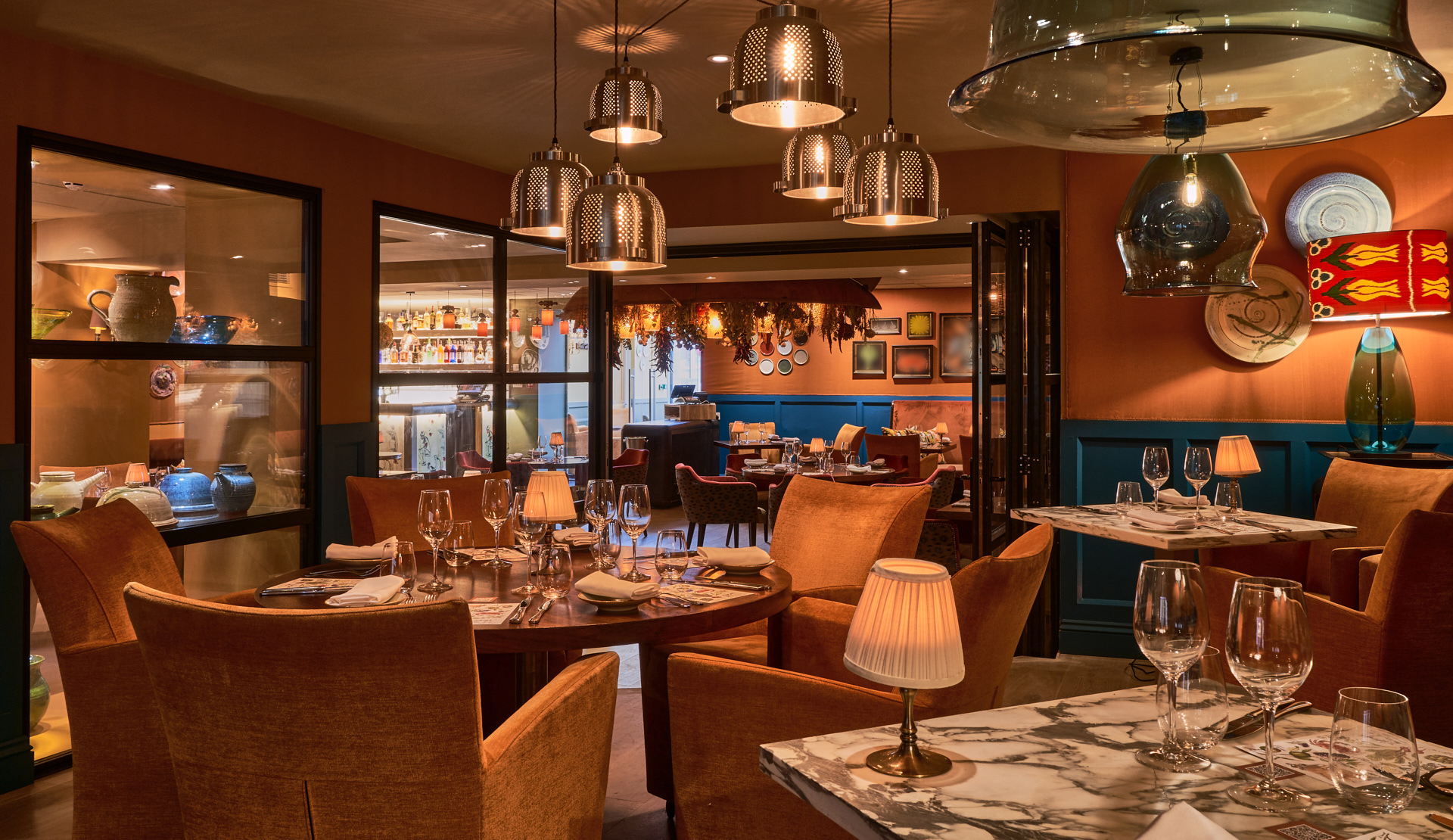 An interior view of Plate Restaurant in Bath