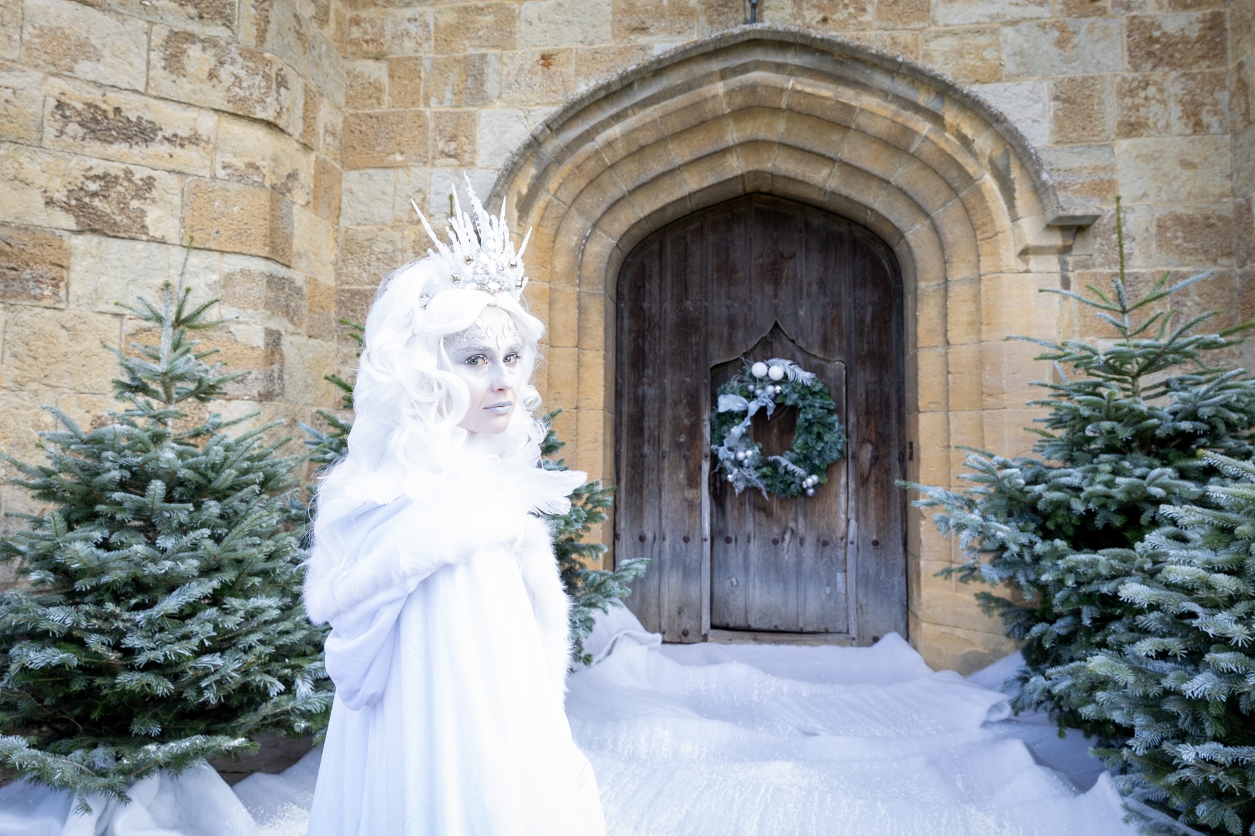 The White Witch outside Leeds Castle as part of A Narnia Christmas at the Castle