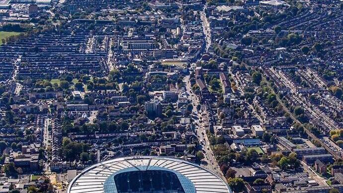 Vista aérea del estadio Tottenham Hotspur