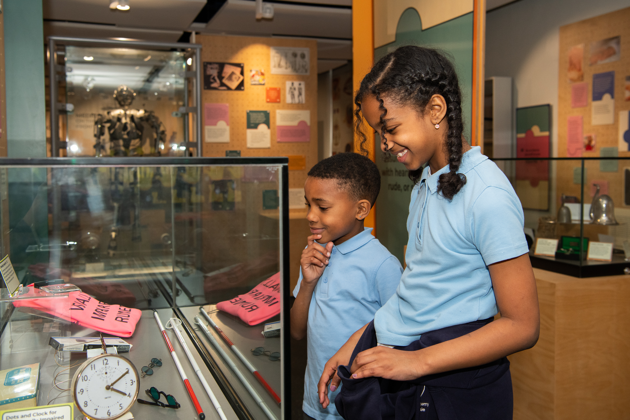 Children looking at an exhibit in Thackray Museum of Medicine, Leeds