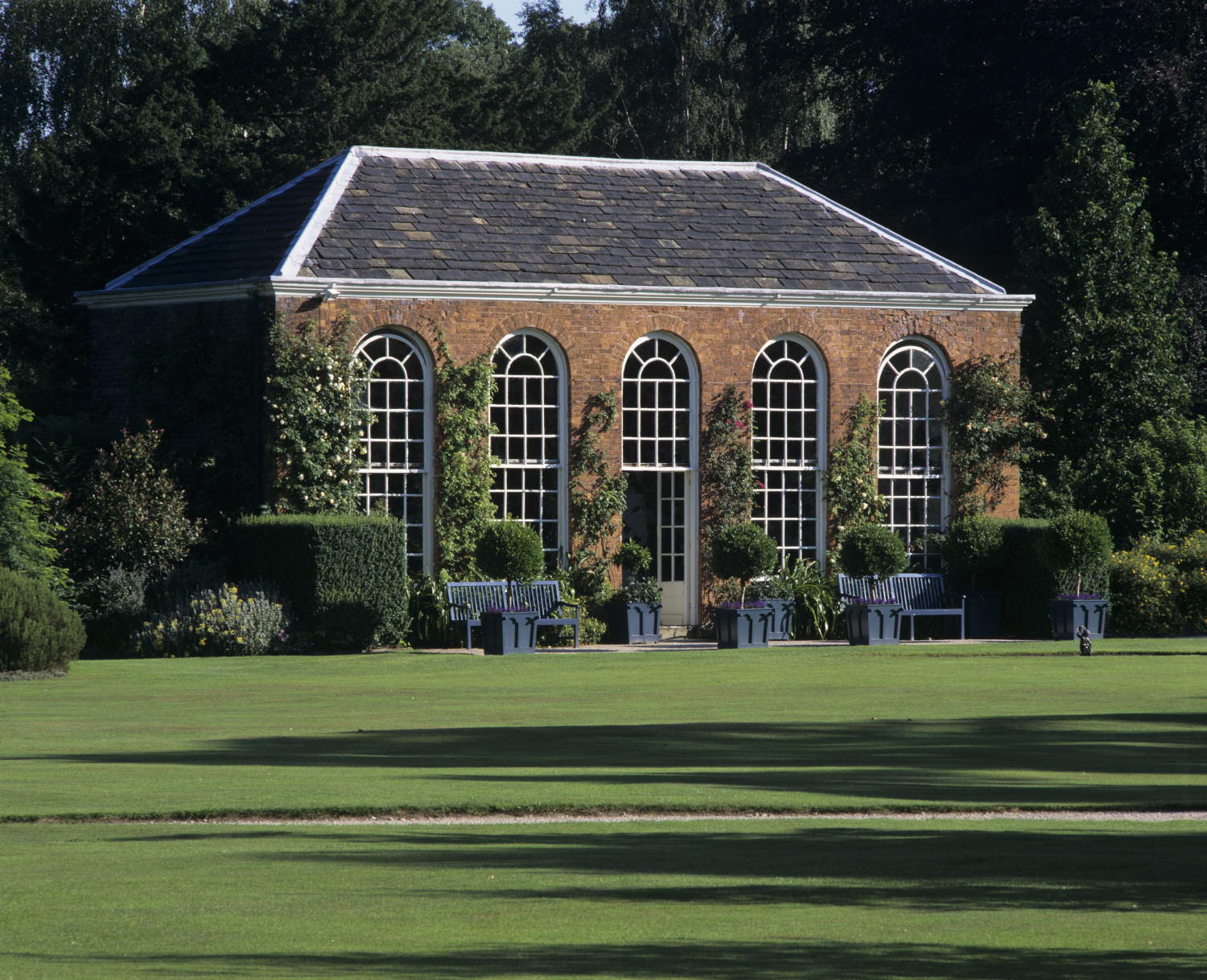 The Orangery at Dunham Massey, viewed across the lawn from the East side of the hall
