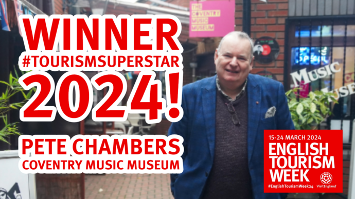 Pete Chambers Tourism Superstar 2024 winner grapics.