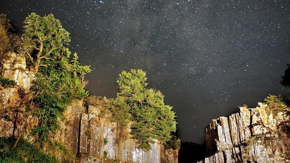 Stargazing at High Force waterfall