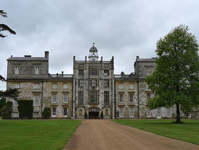 Blick auf Wilton House und den Garten