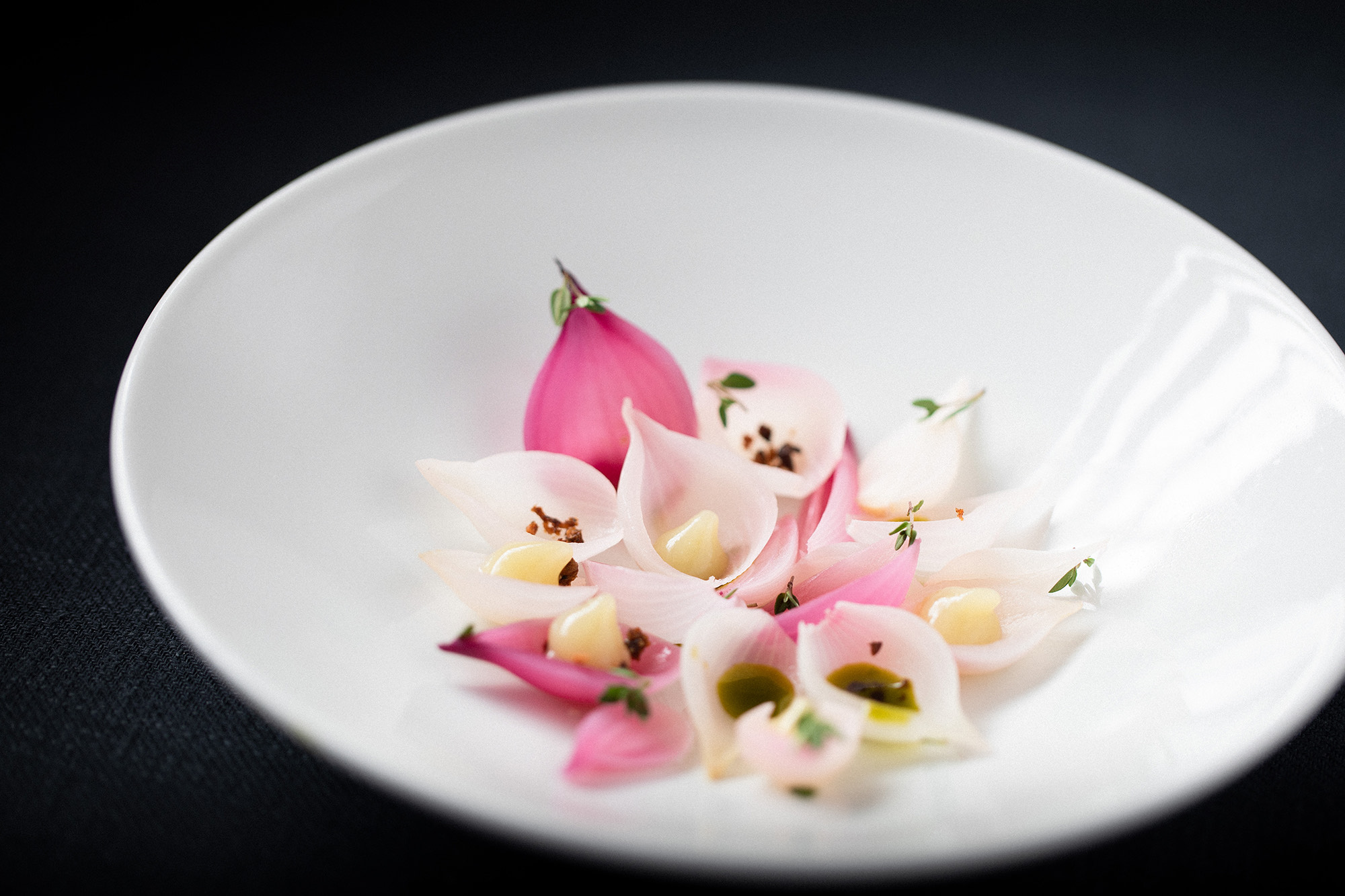 A small plate of food at The Cottage In The Wood restaurant