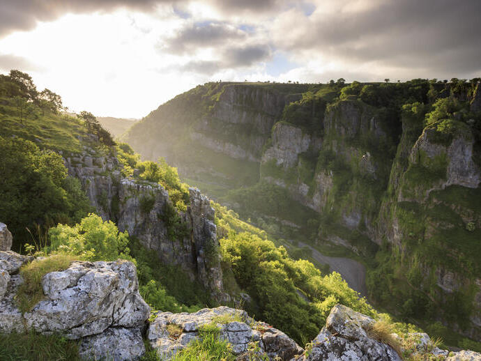 The view from Gorge Walk at Cheddar Gorge, Somerset