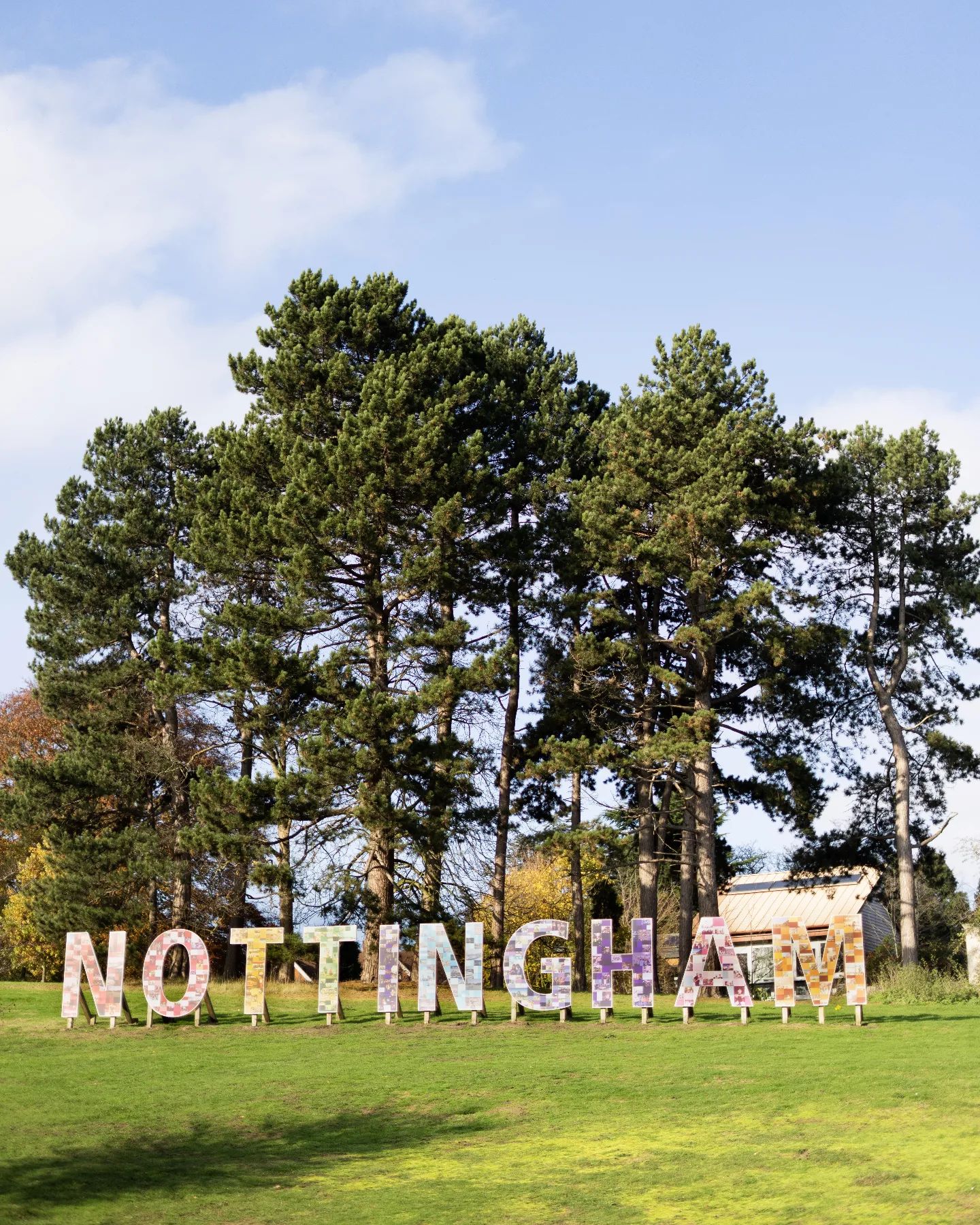 A display highlighting the city of Nottingham