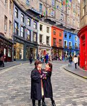 Two little girls in Harry Potter costumes