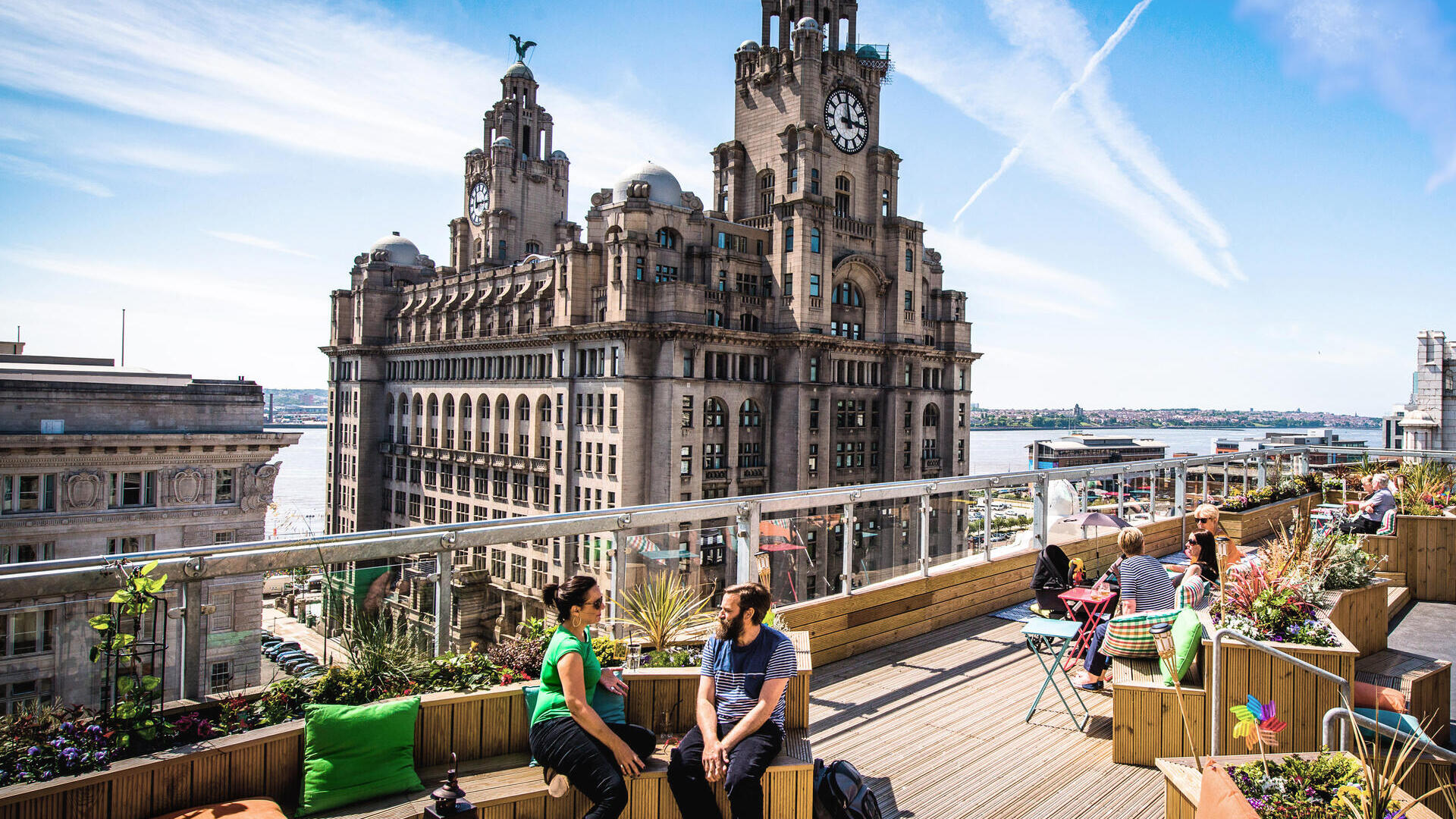 Rooftop of Oh me oh my restaurant in Liverpool