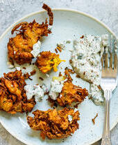 A plate of food being served at Green Rocket in Bath