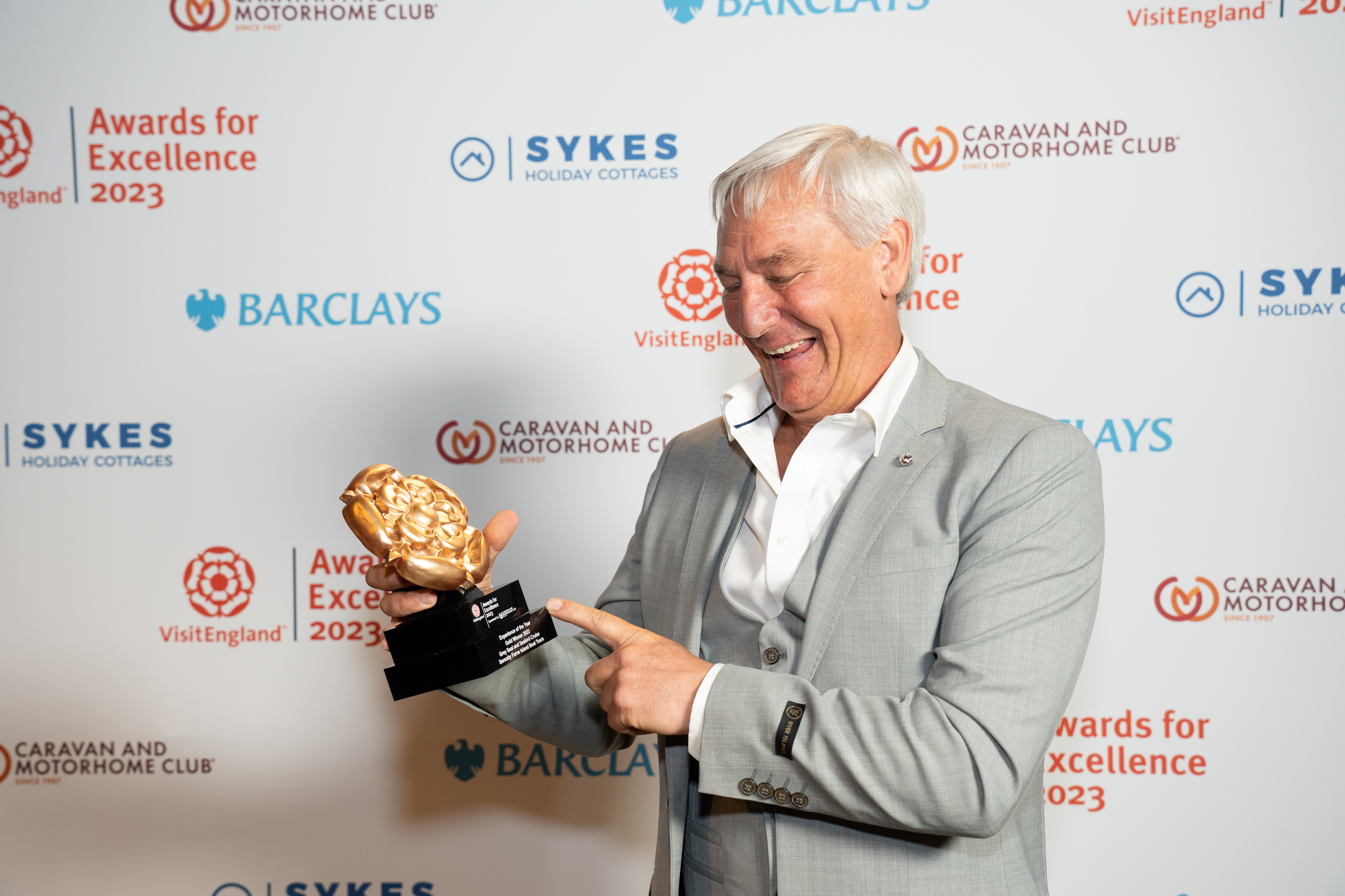 Photo of Gold Winners for Experience of the Year at the VisitEngland Awards for Excellence 2023 - Serenity Farne Island Boat Tours