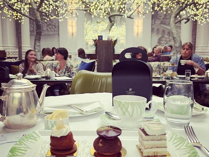 View inside Balmoral hotel restaurant