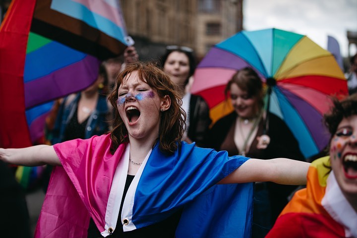 A group of women walking at Pride Glasgow