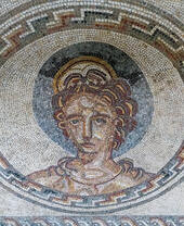A mosaic at Bignor Roman Villa