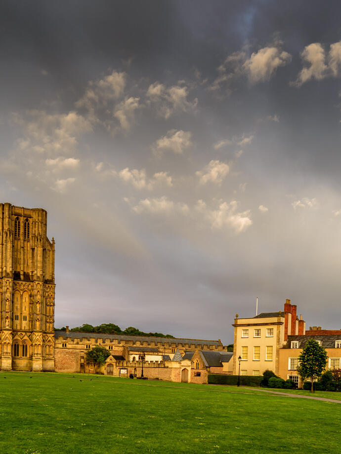 Landscape shot of a cathedral