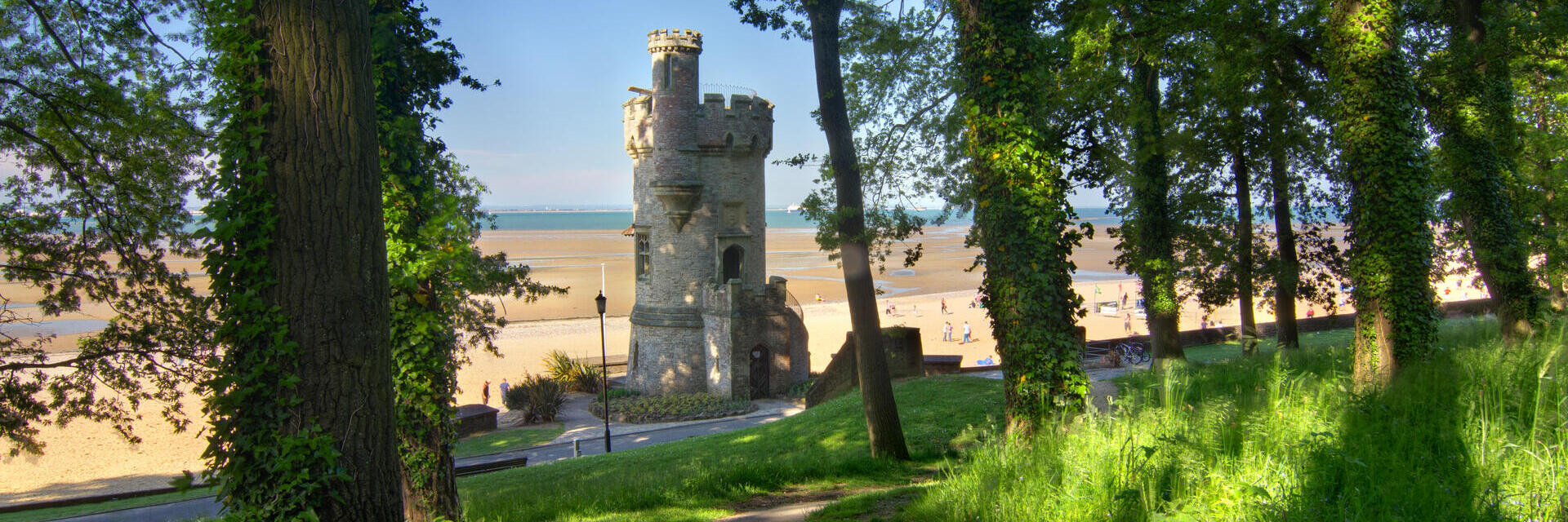 Remains of a tower on the beach