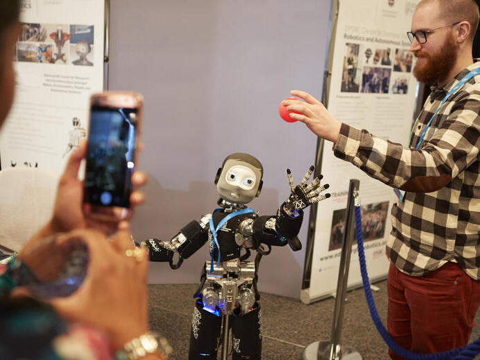 A robot on display at the European Robotics Forum in Edinburgh
