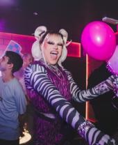 Groups of people inside a club in Brighton