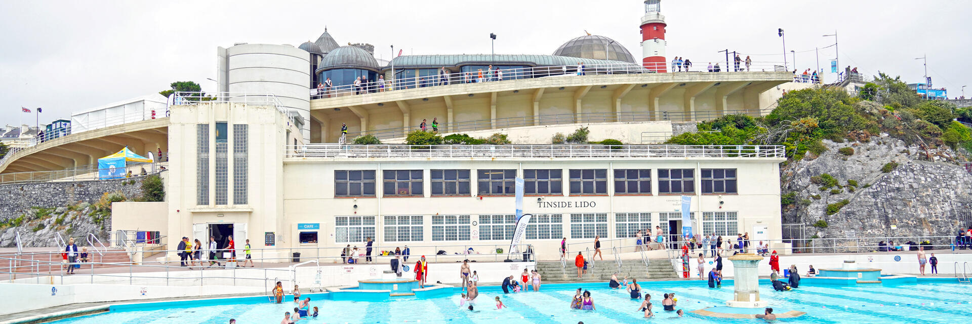 People in a lido pool at Tinside Lido in Plymouth