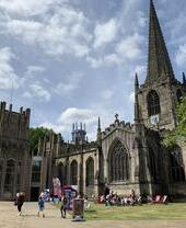 An exterior shot of Sheffield Cathedral