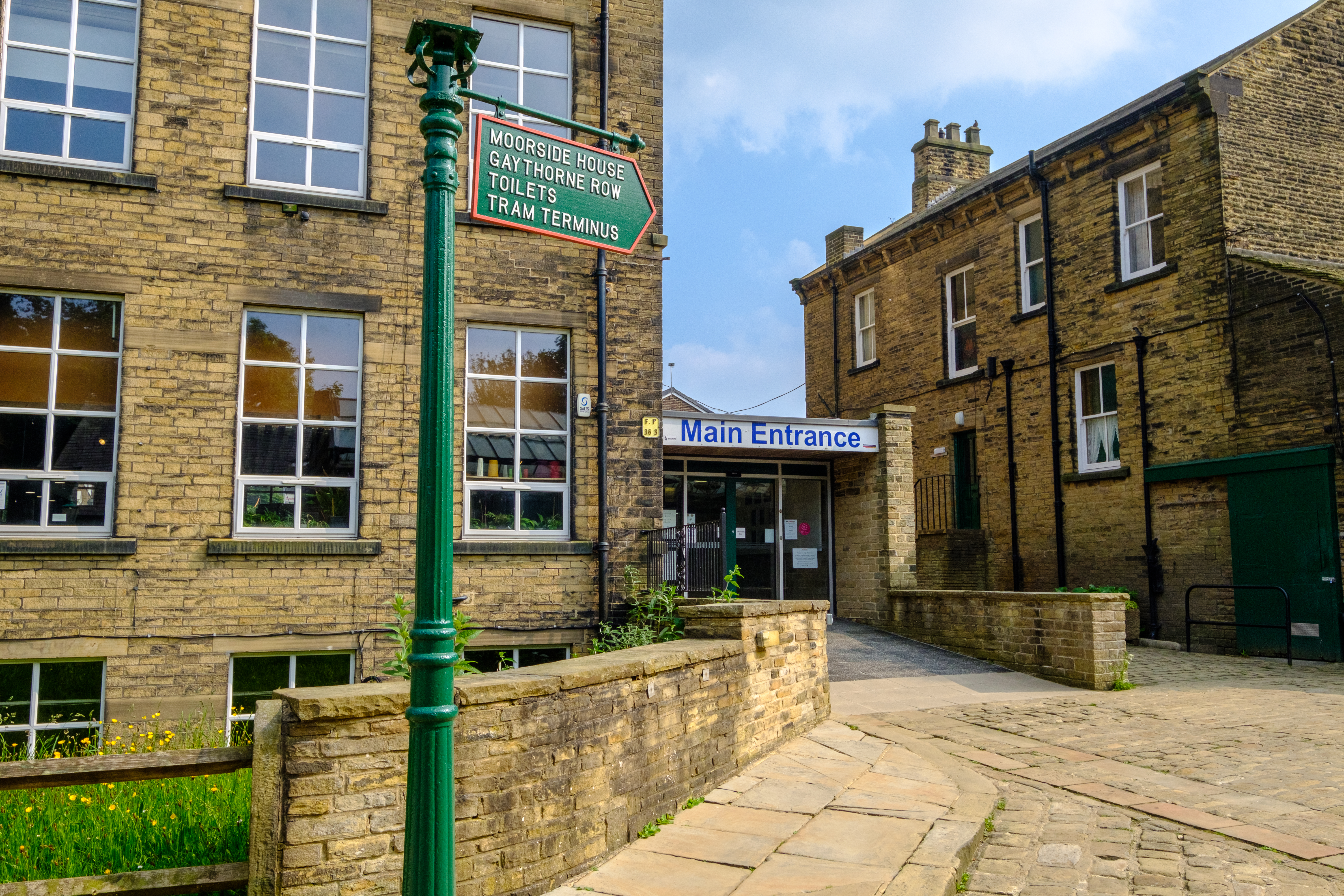 Pathway leading to museum entrance.