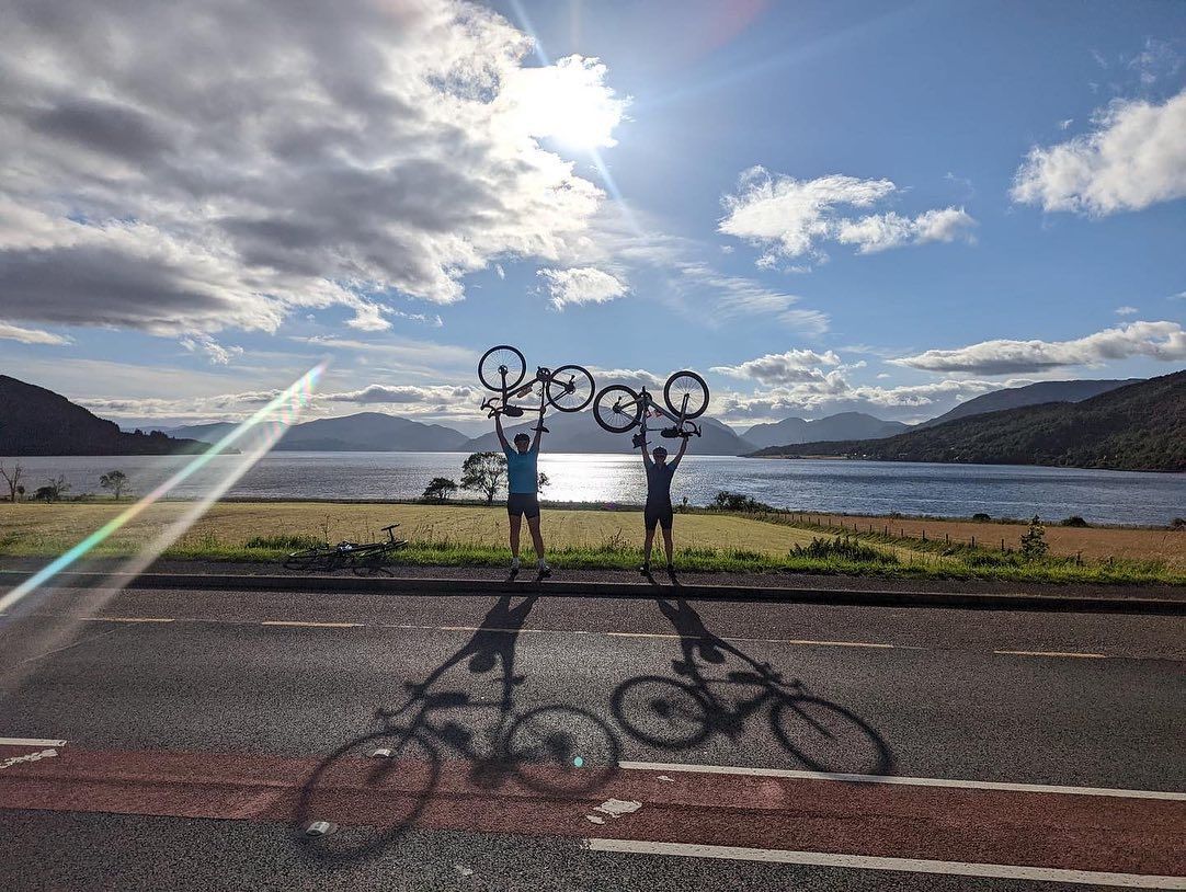 Cyclists on Isle of Arran