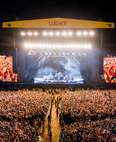 Una gran multitud en el Festival de Leeds