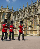 Guards marching, Windsor Castle