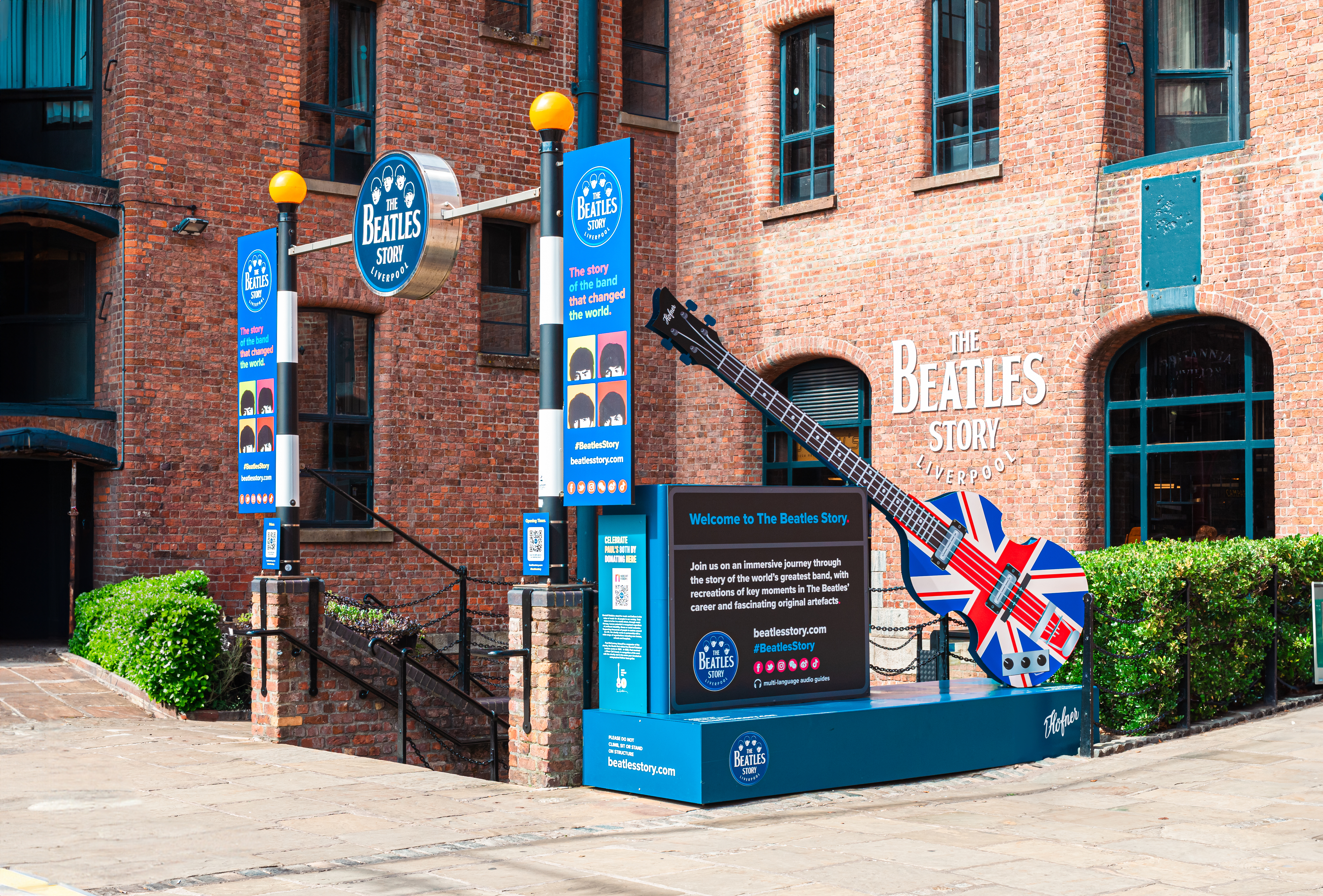 Side view of the entrance to The Beatles Story Museum